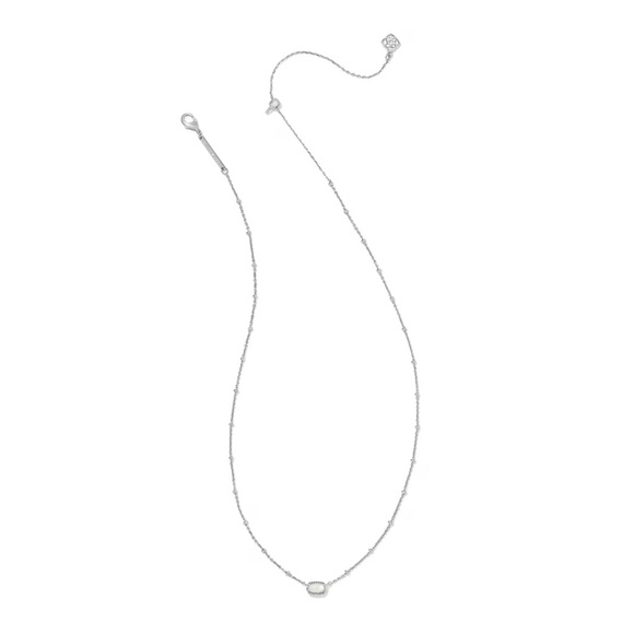 Kendra Scott Mini Elisa Silver Satellite Short Pendant Necklace - Picture 3 of 8